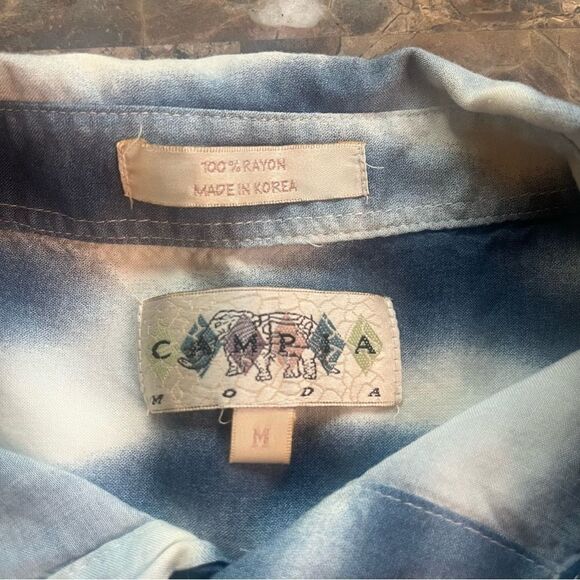 Campia Moda Mens Size M Shirt Hawaiian Palms Beach Tropical​​​​​​​ - Picture 6 of 7